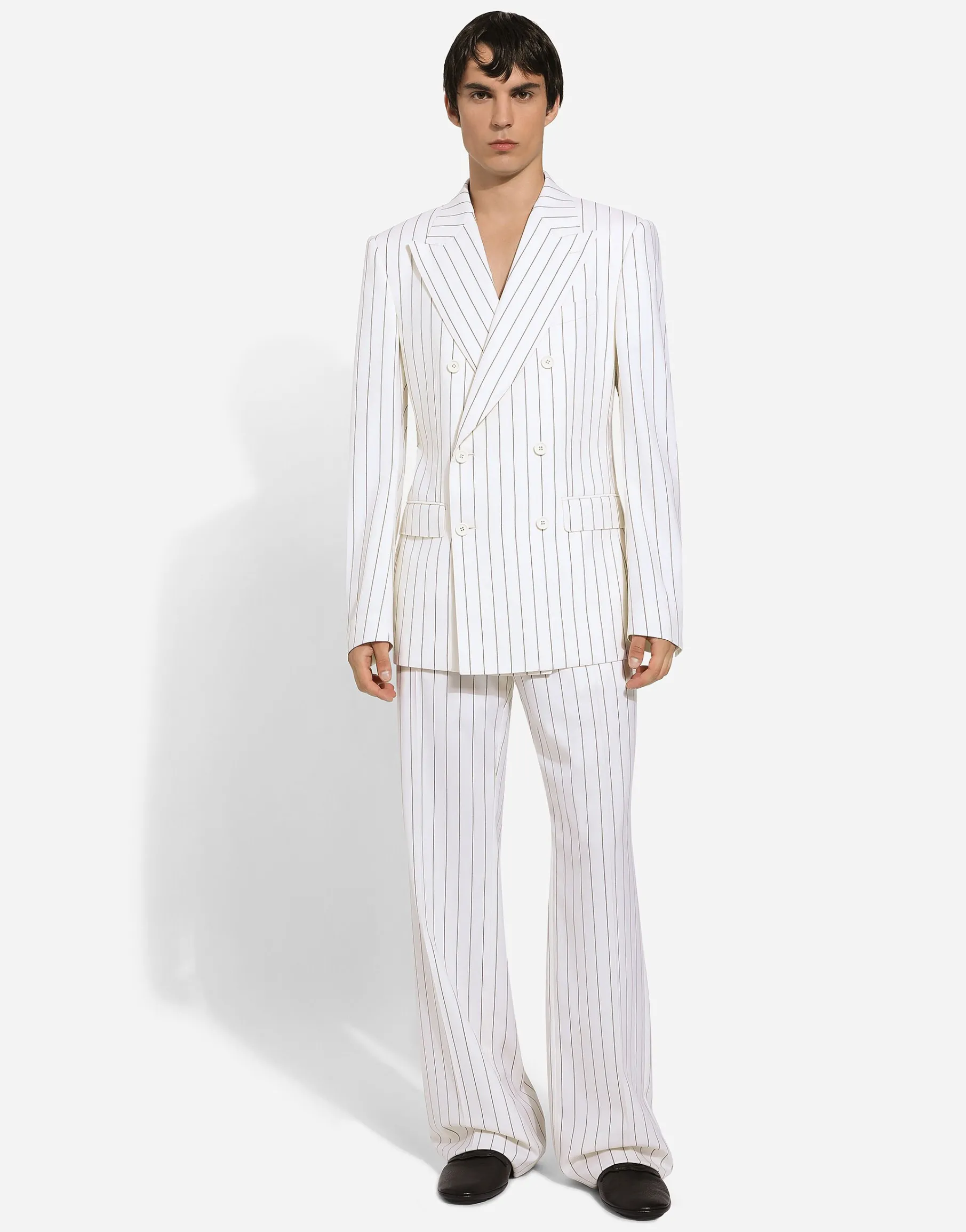 Double-breasted pinstripe Sicilia-fit jacket
