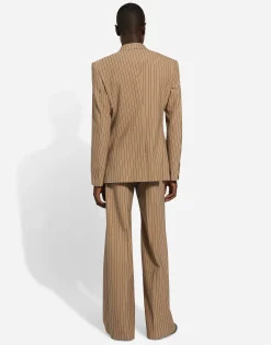 Double-breasted pinstripe Sicilia-fit jacket