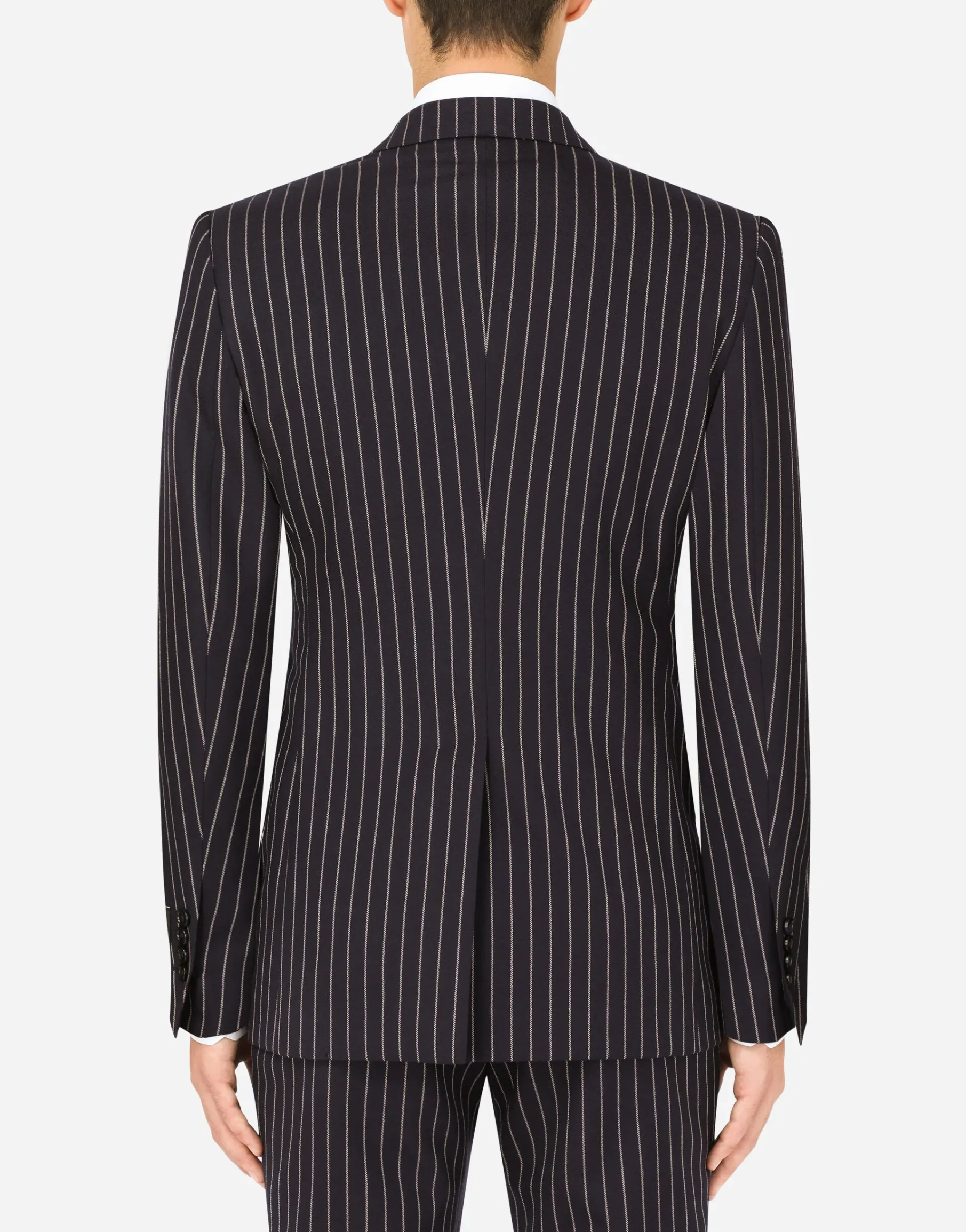 Double-breasted pinstripe wool Sicilia-fit jacket