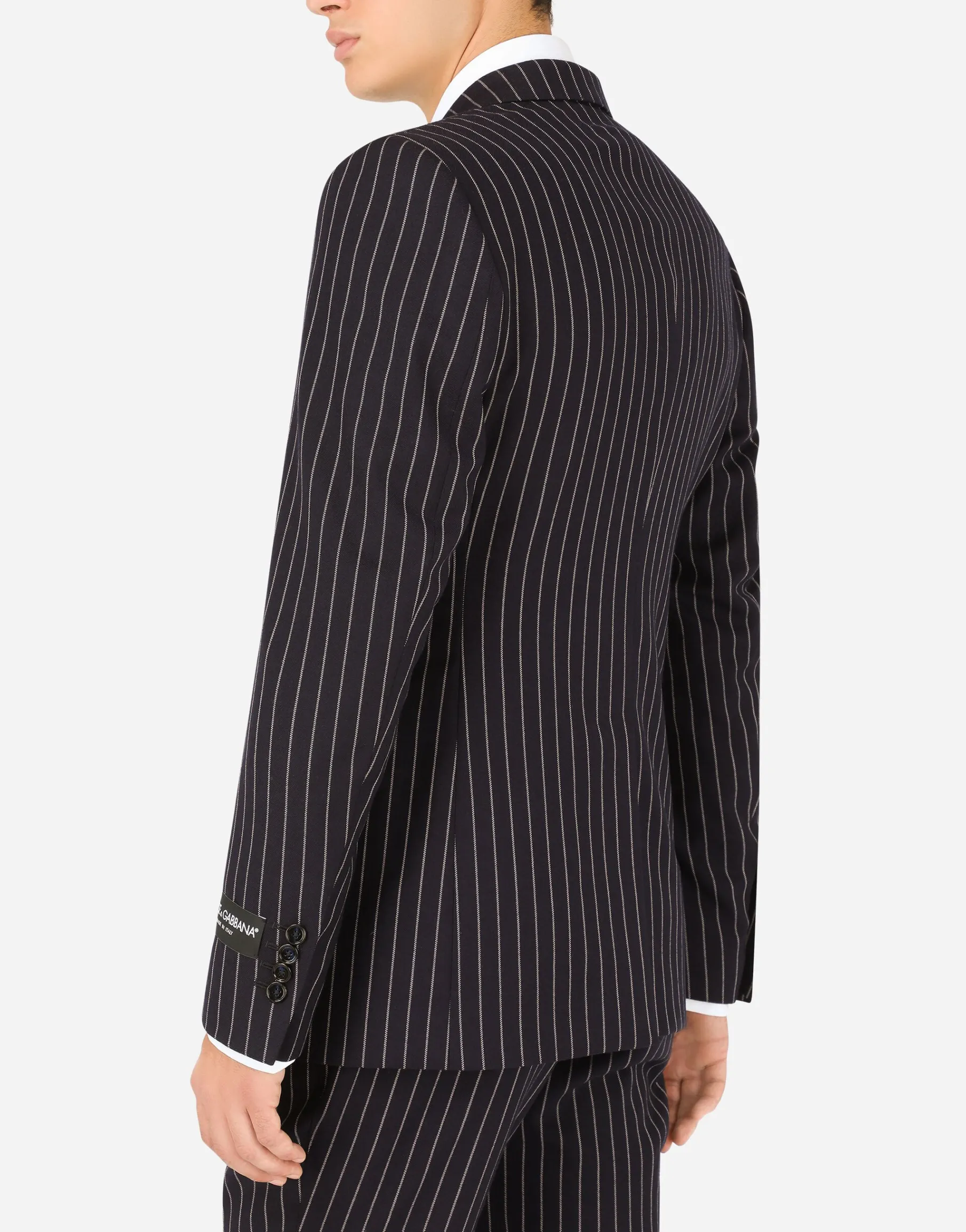 Double-breasted pinstripe wool Sicilia-fit jacket