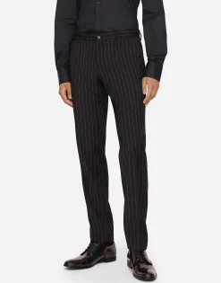Double-breasted pinstripe stretch wool Sicily-fit suit