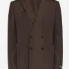 Double-breasted poplin Portofino-fit jacket