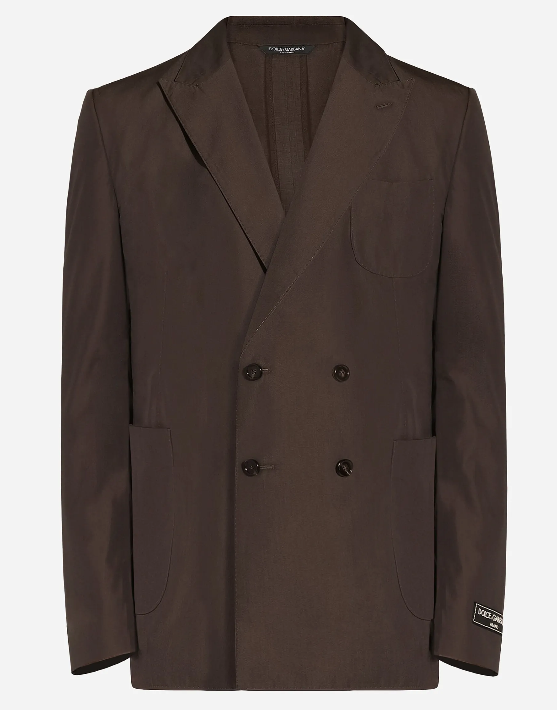 Double-breasted poplin Portofino-fit jacket