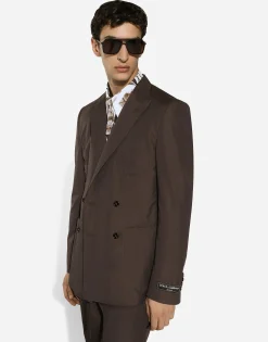 Double-breasted poplin Portofino-fit jacket