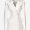 Double-breasted shantung Turlington blazer