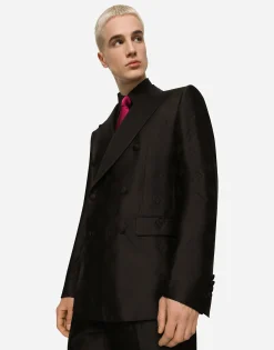 Double-breasted Sicilia-fit tuxedo suit with DG monogram