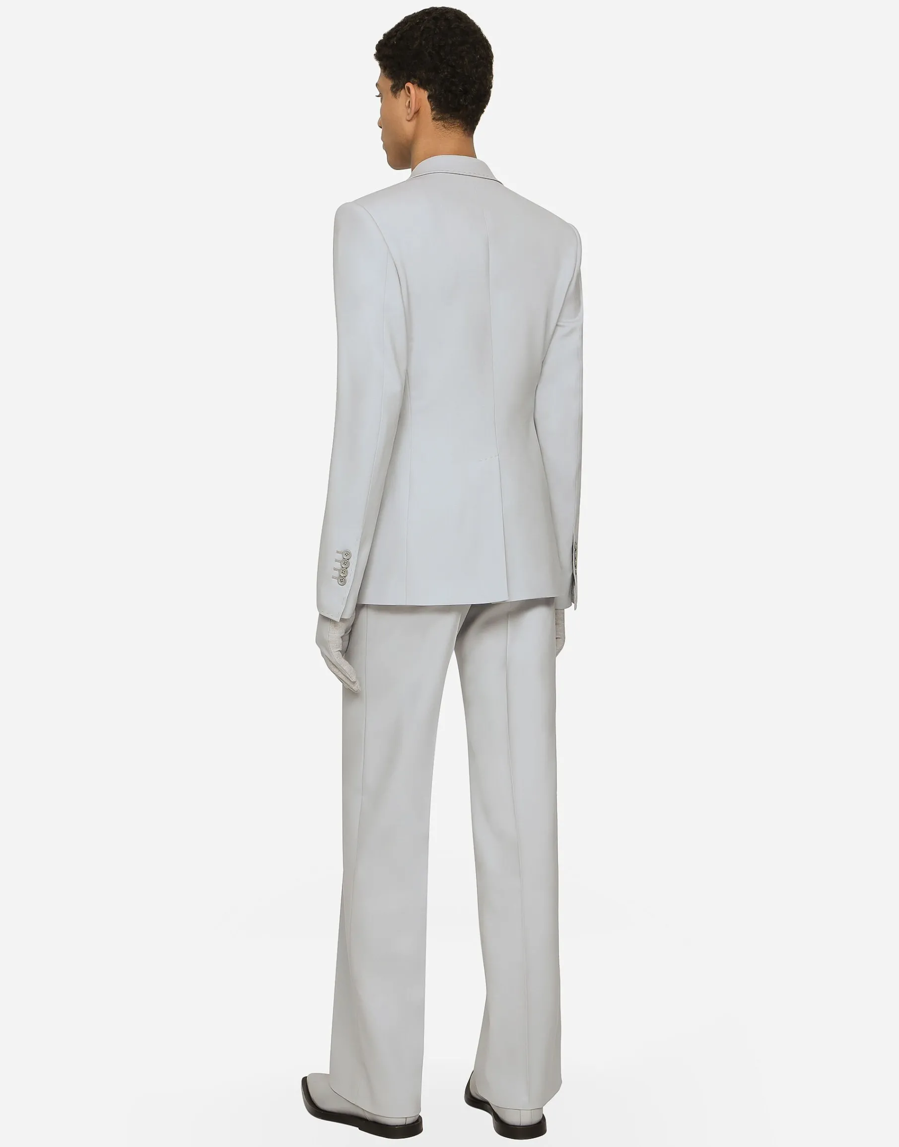 Double-breasted stretch wool Sicilia-fit jacket