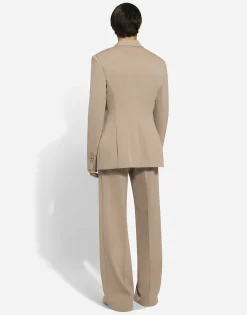 Double-breasted stretch wool Dolce-fit jacket
