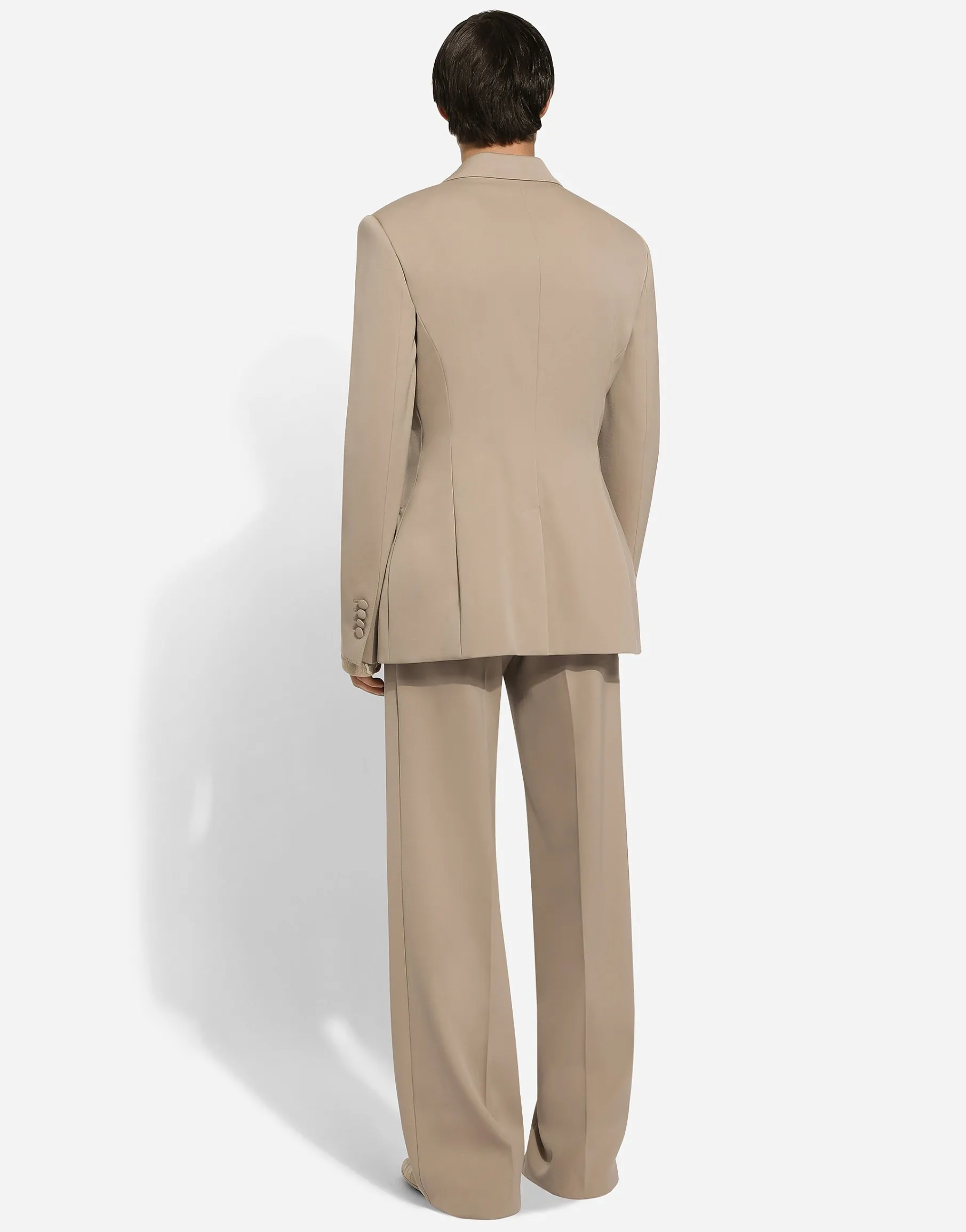Double-breasted stretch wool Dolce-fit jacket