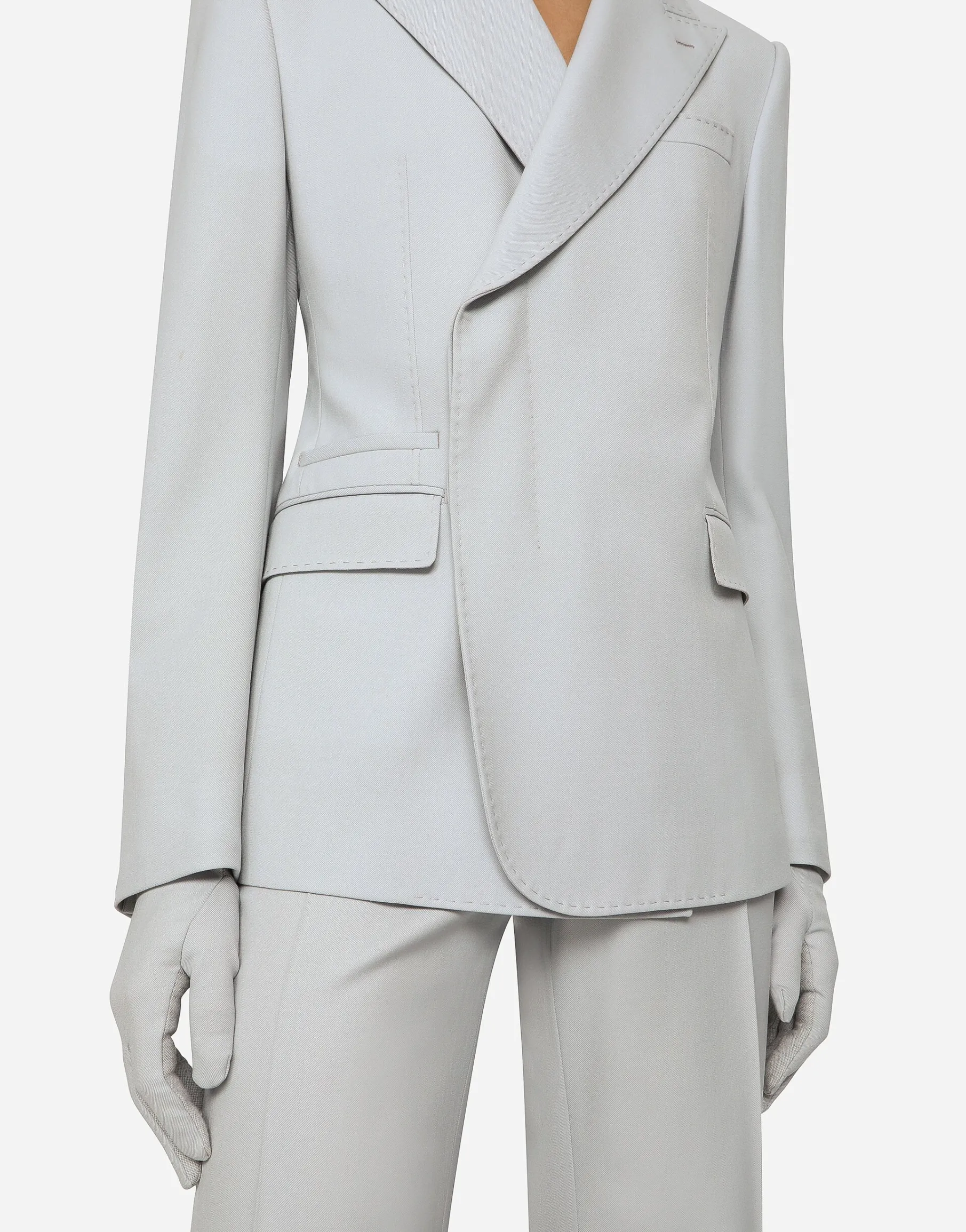 Double-breasted stretch wool Sicilia-fit jacket
