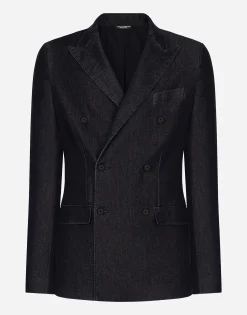 Double-breasted Taormina-fit denim jacket