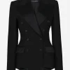 Double-breasted tuxedo jacket bodysuit