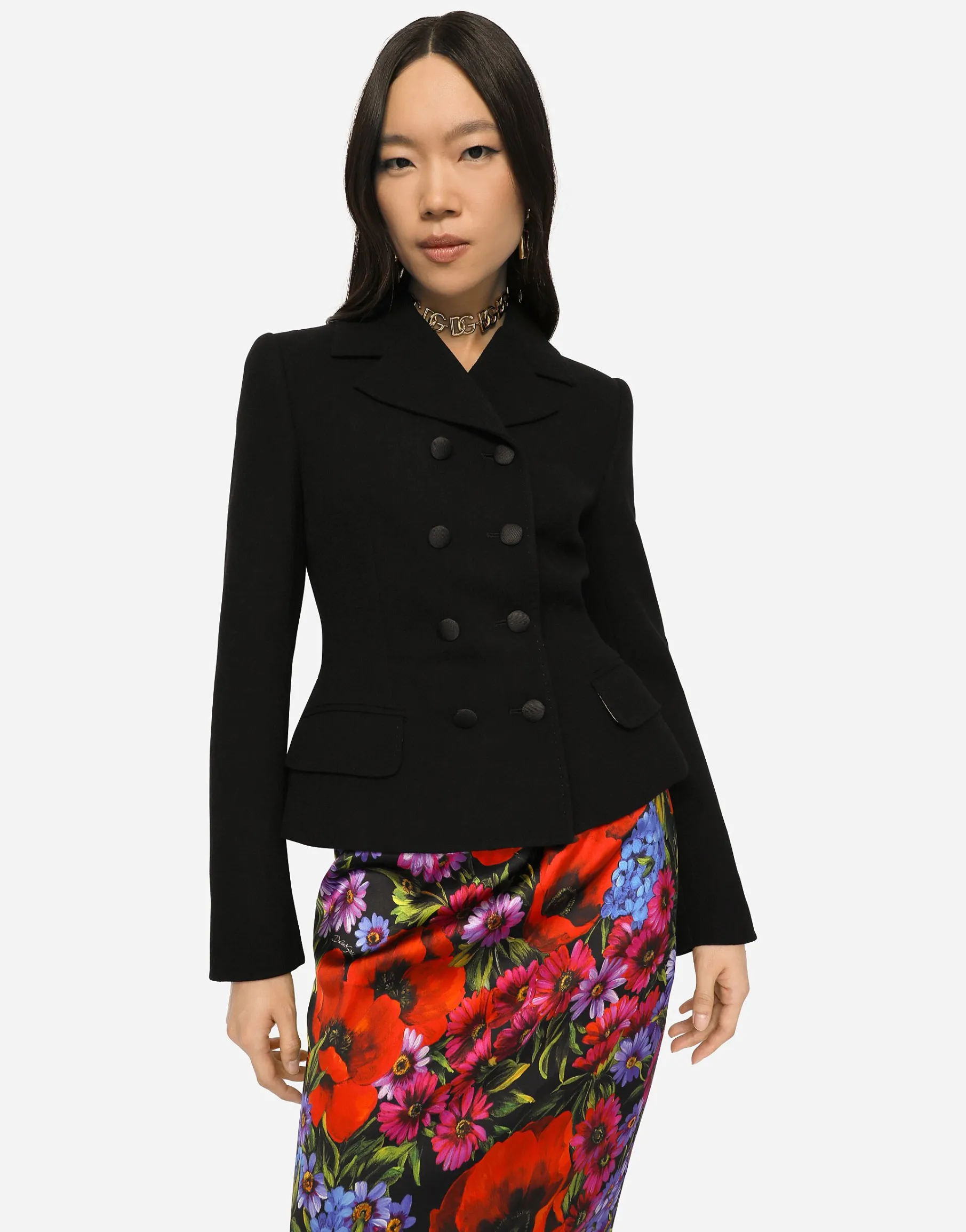 Double-breasted virgin wool jacket
