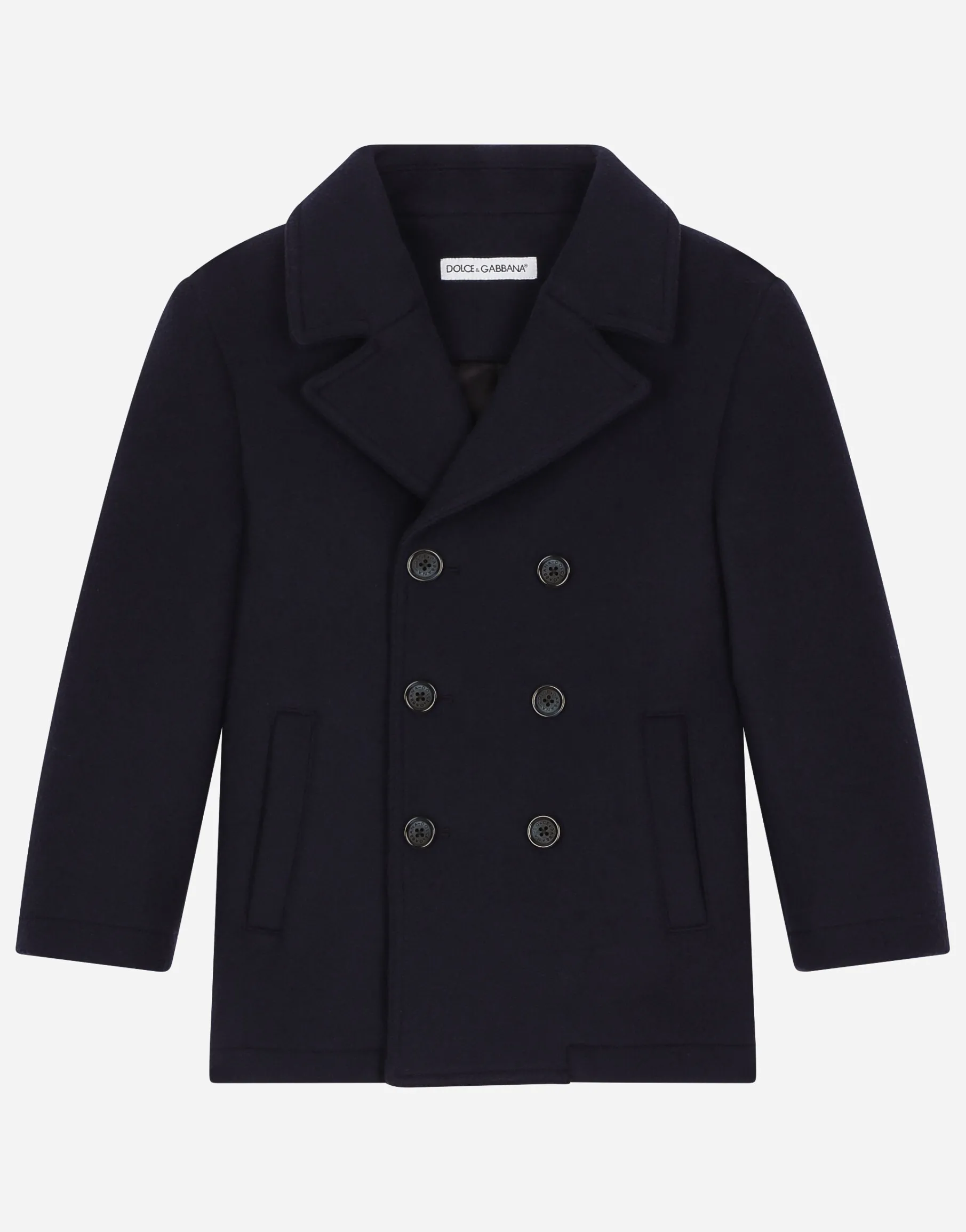 Double-breasted wool coat