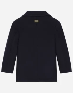 Double-breasted wool coat