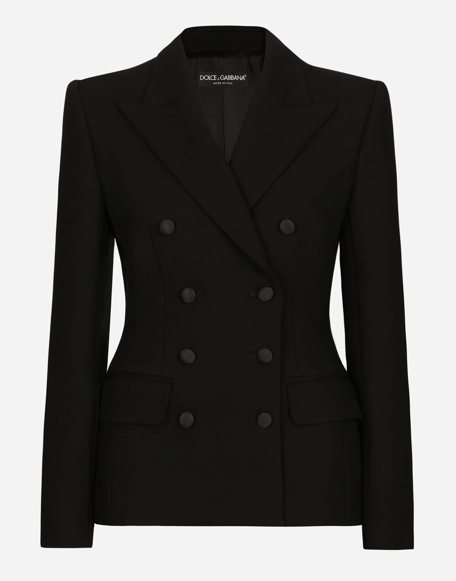 Double-breasted wool Dolce jacket with padded sides