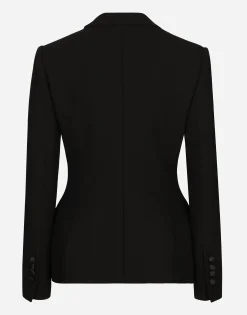Double-breasted wool Dolce jacket with padded sides