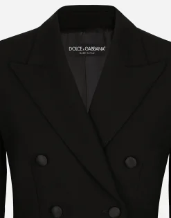 Double-breasted wool Dolce jacket with padded sides