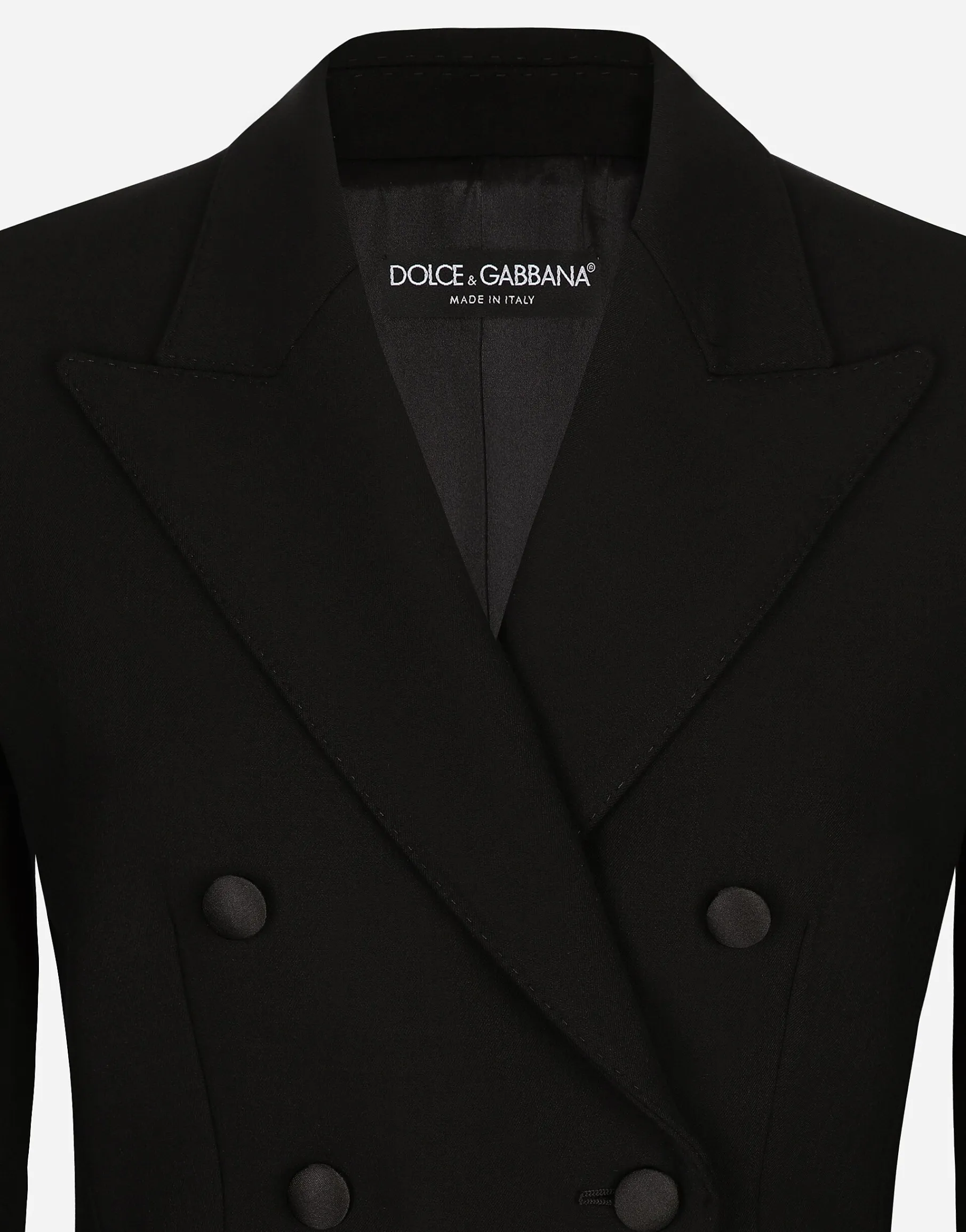Double-breasted wool Dolce jacket with padded sides