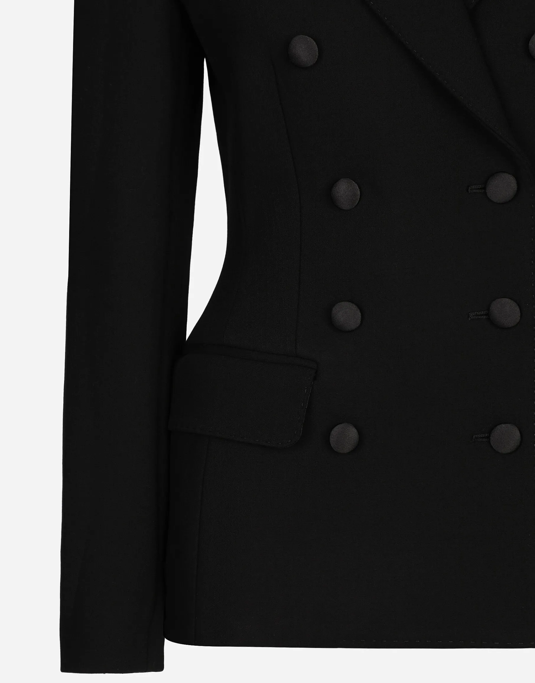 Double-breasted wool Dolce jacket with padded sides
