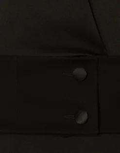 Double-breasted wool gabardine waistcoat