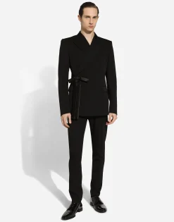 Double-breasted wool jacket