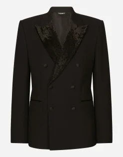 Double-breasted wool Sicilia-fit tuxedo jacket