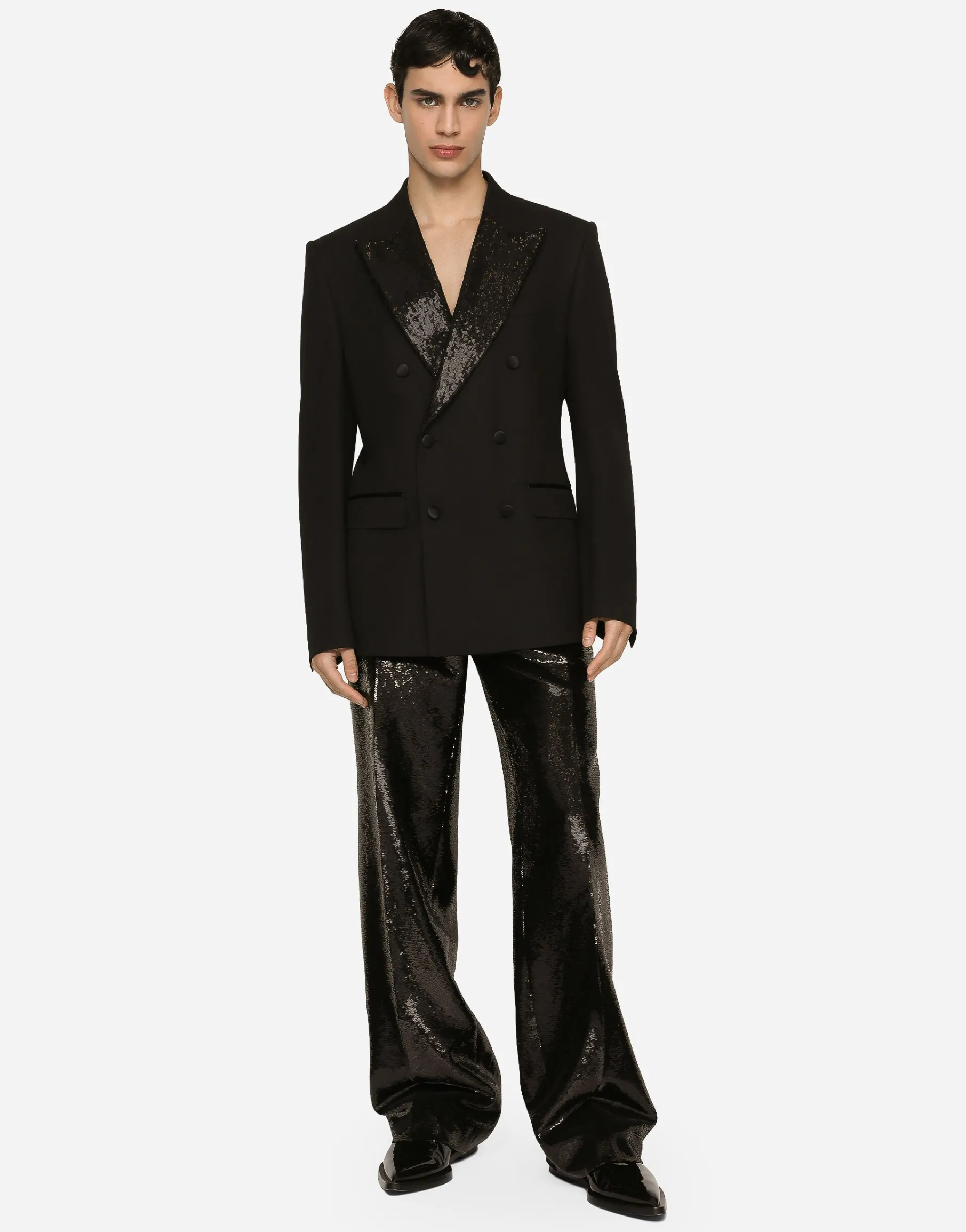 Double-breasted wool Sicilia-fit tuxedo jacket