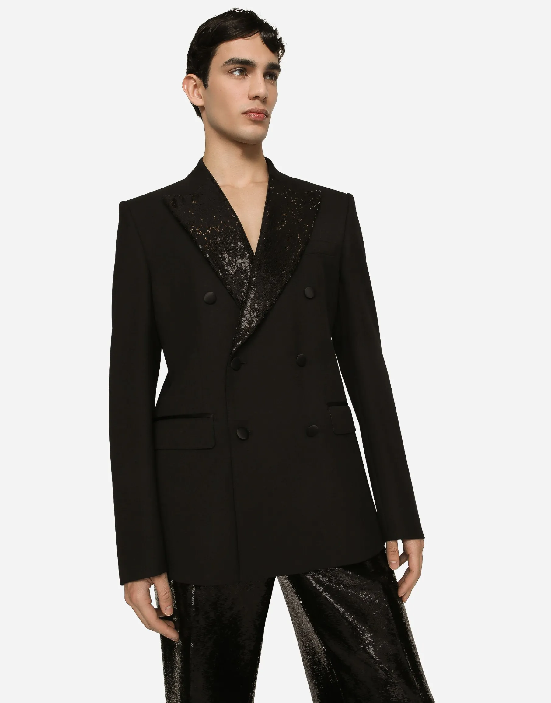 Double-breasted wool Sicilia-fit tuxedo jacket