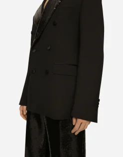 Double-breasted wool Sicilia-fit tuxedo jacket