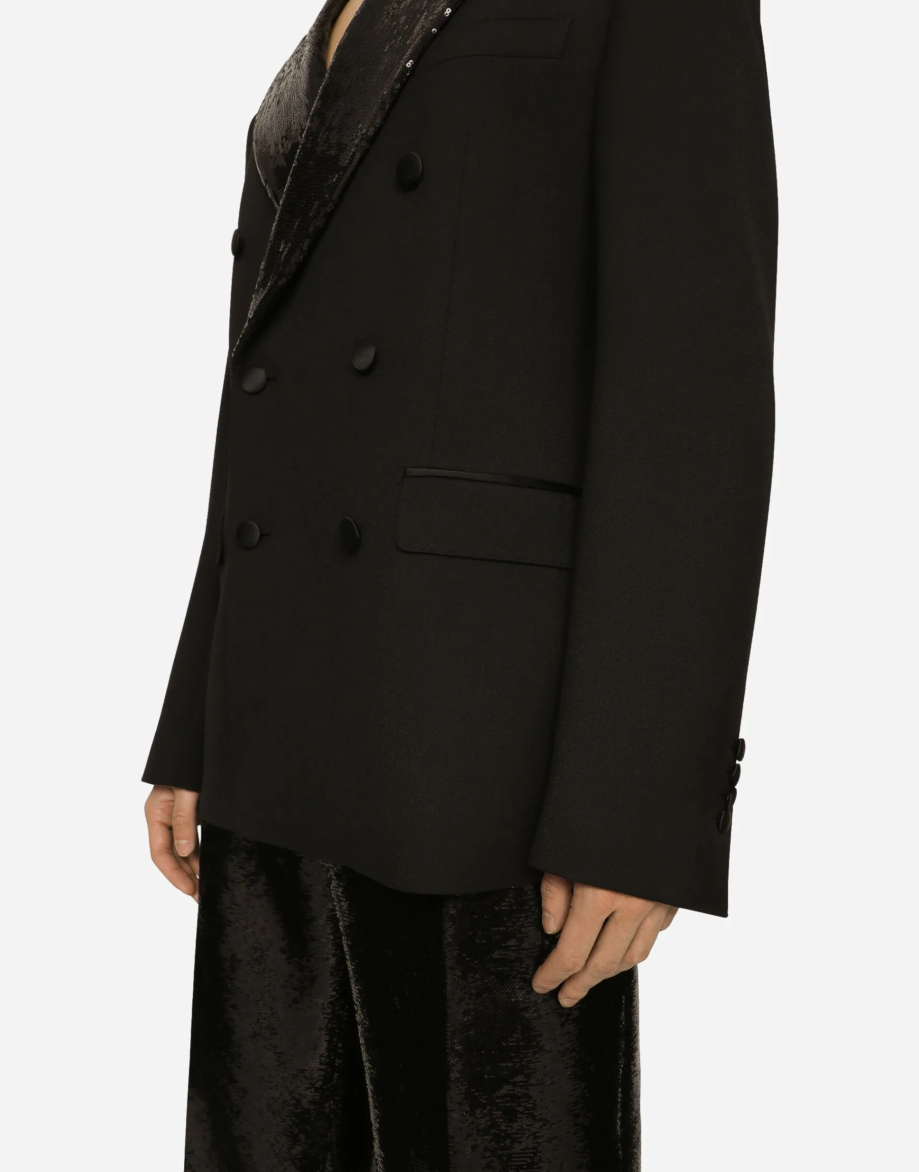 Double-breasted wool Sicilia-fit tuxedo jacket