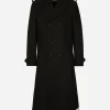 Double-breasted wool-blend pea coat