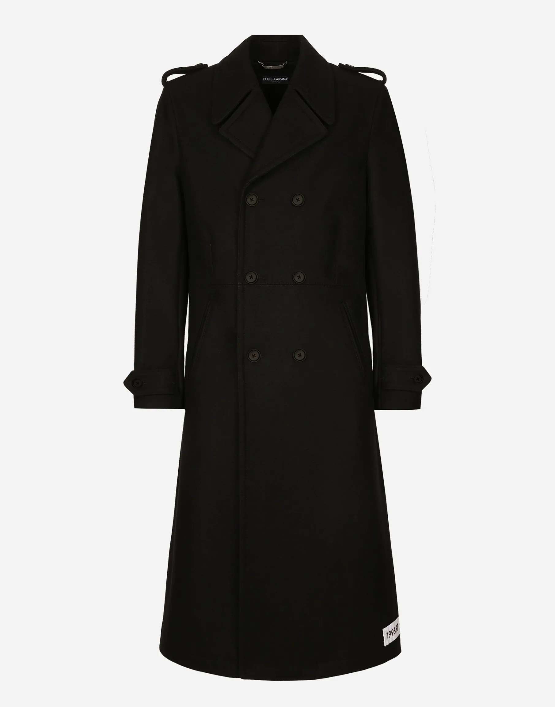 Double-breasted wool-blend pea coat