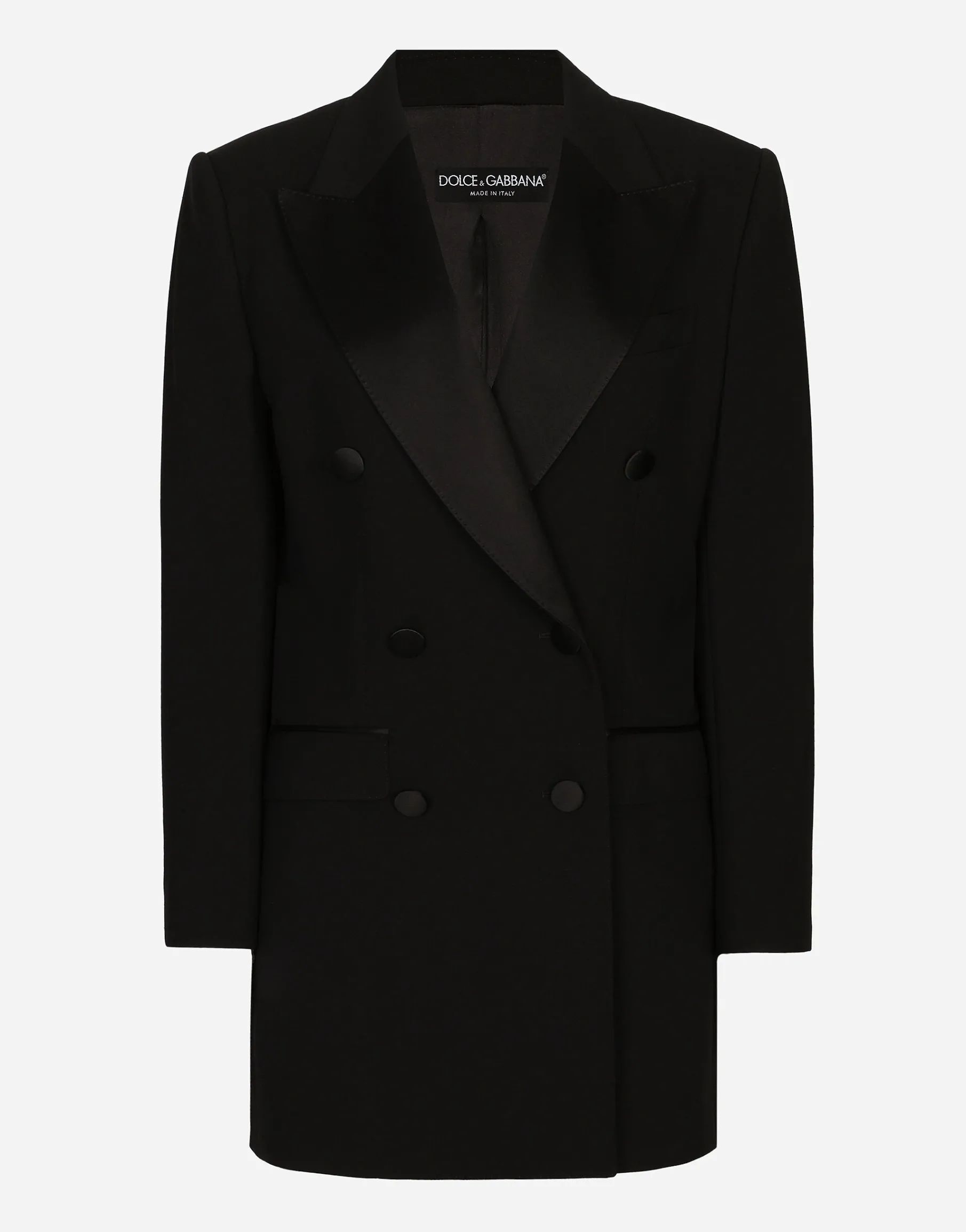 Double-breasted woolen jacket