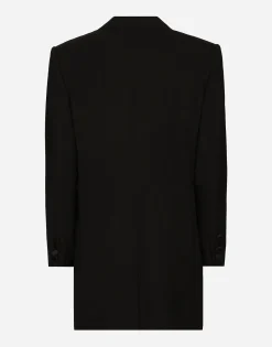 Double-breasted woolen jacket