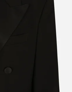 Double-breasted woolen jacket