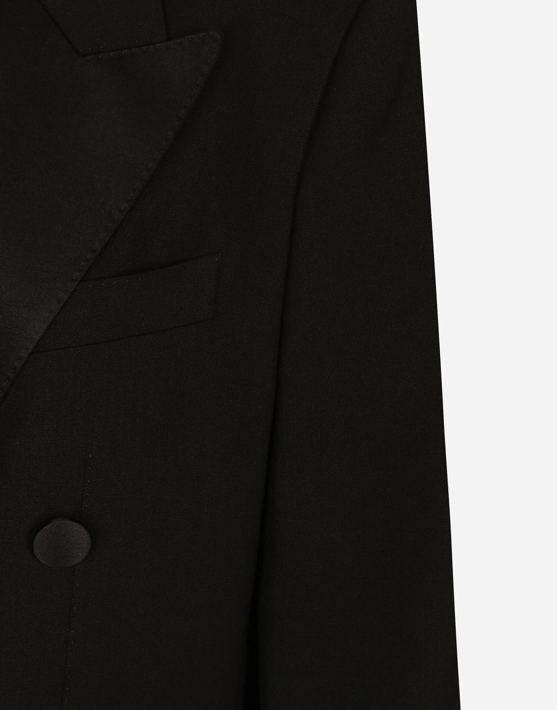 Double-breasted woolen jacket