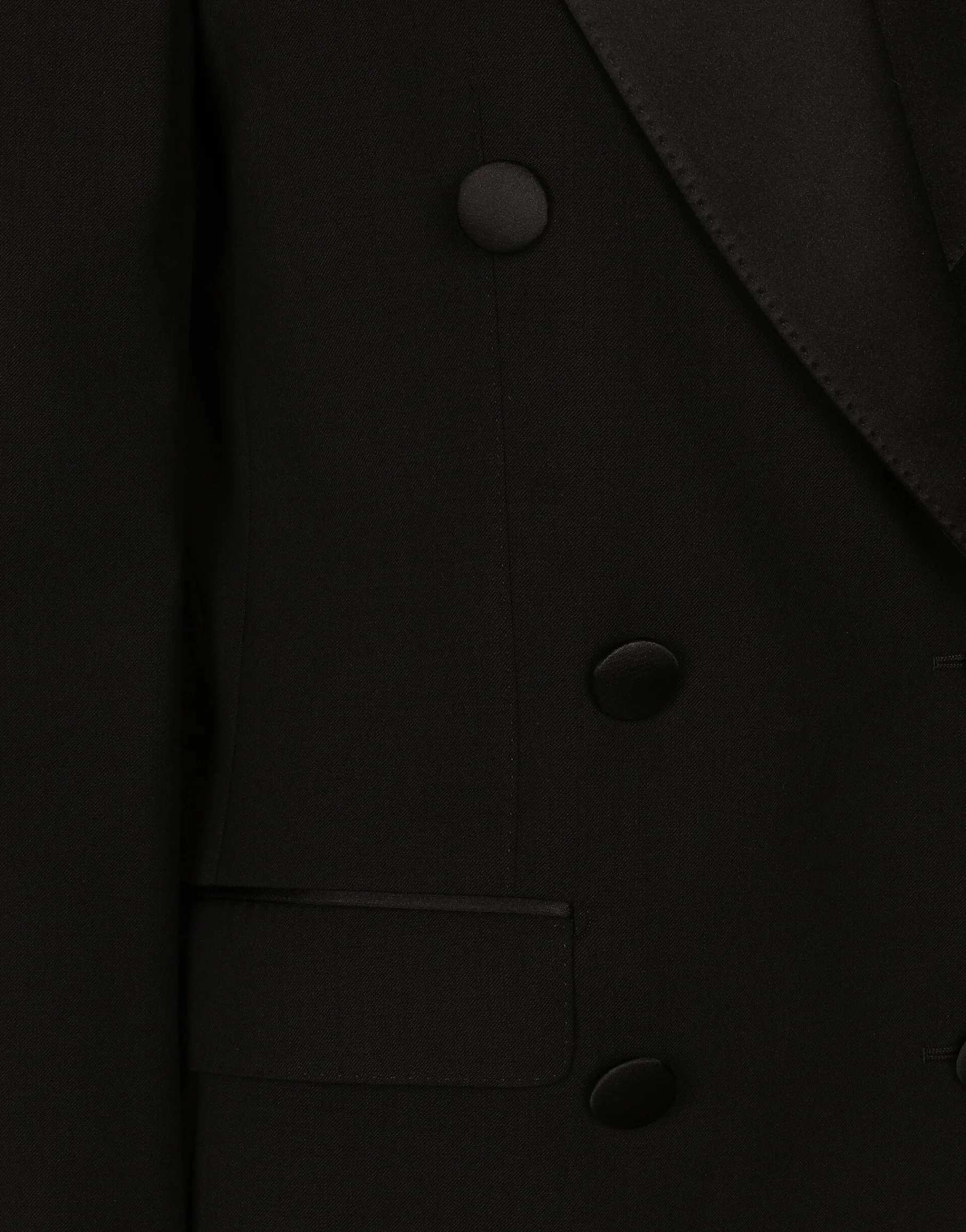 Double-breasted woolen jacket