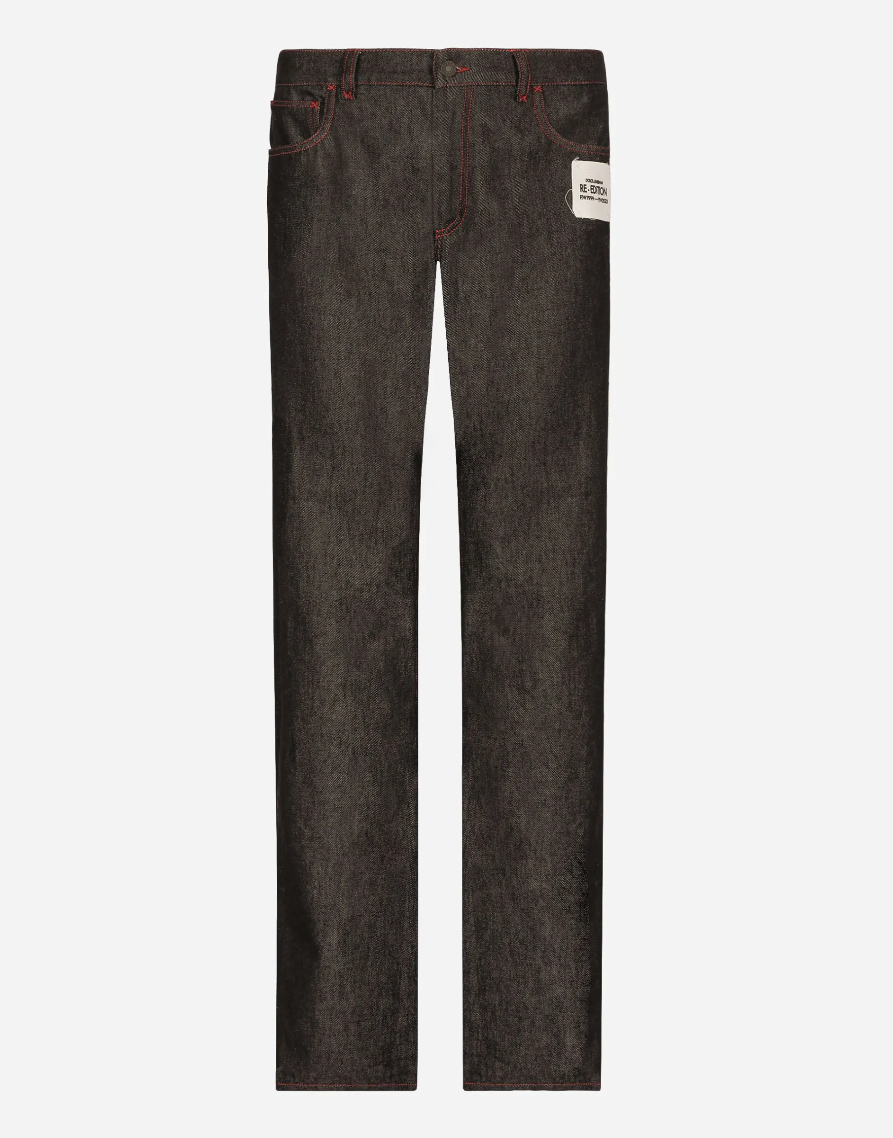 Double-face denim and flannel pants