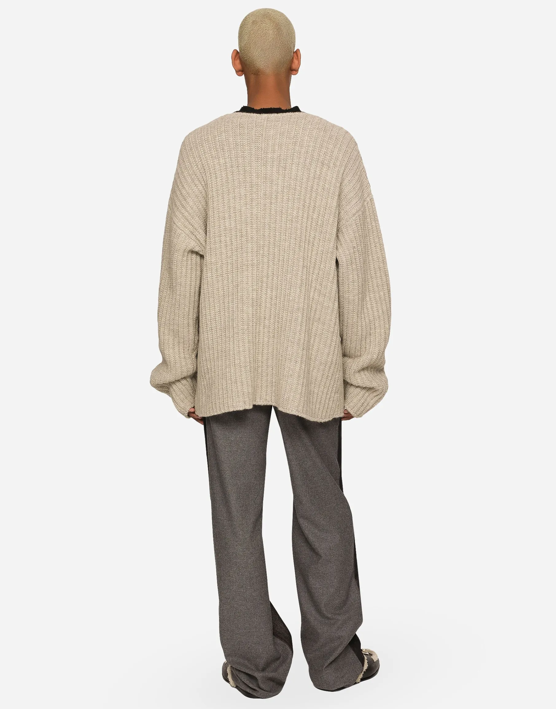 Double-face denim and flannel pants