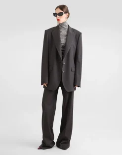 Draped sequined turtle-neck top