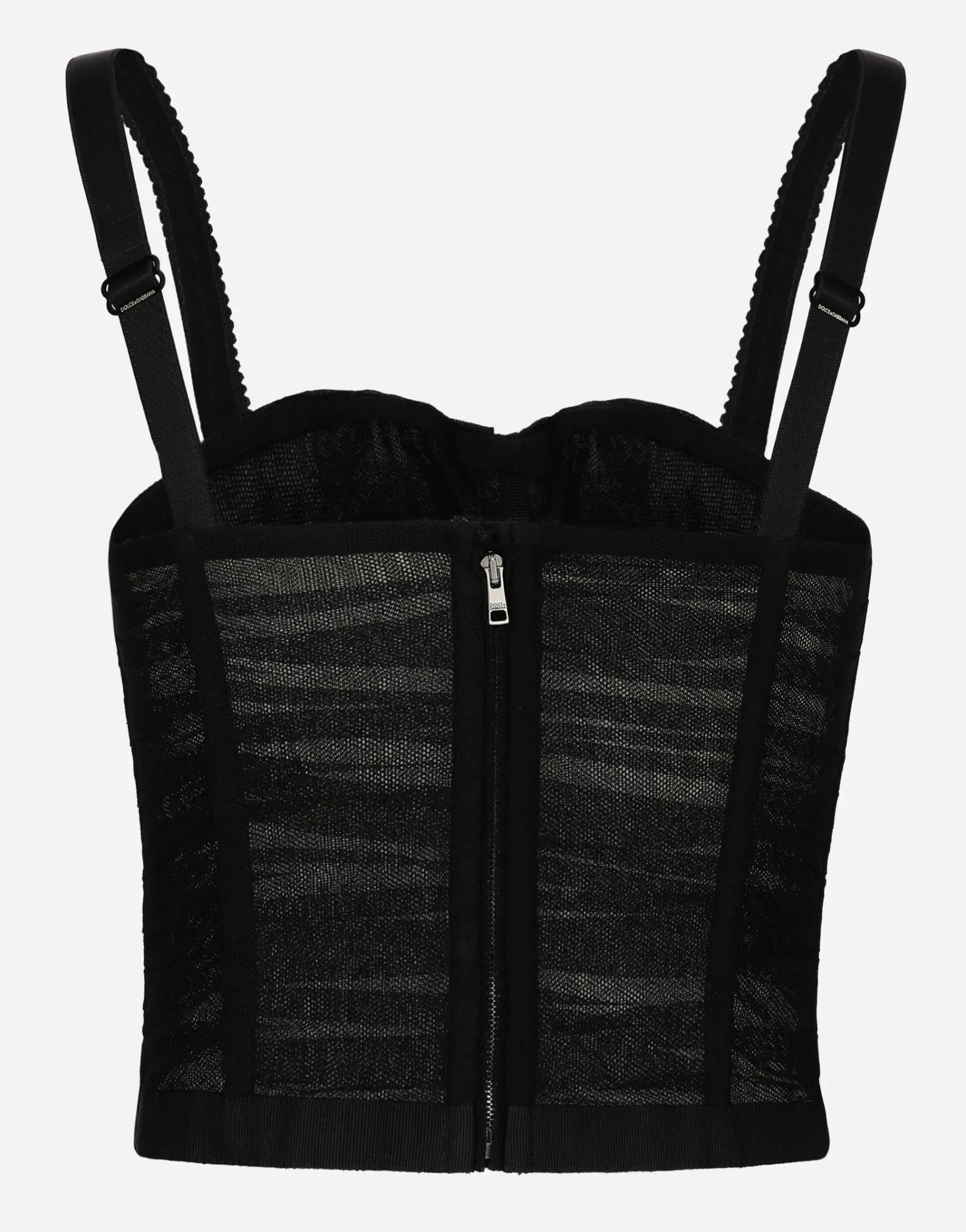 Draped tulle corset