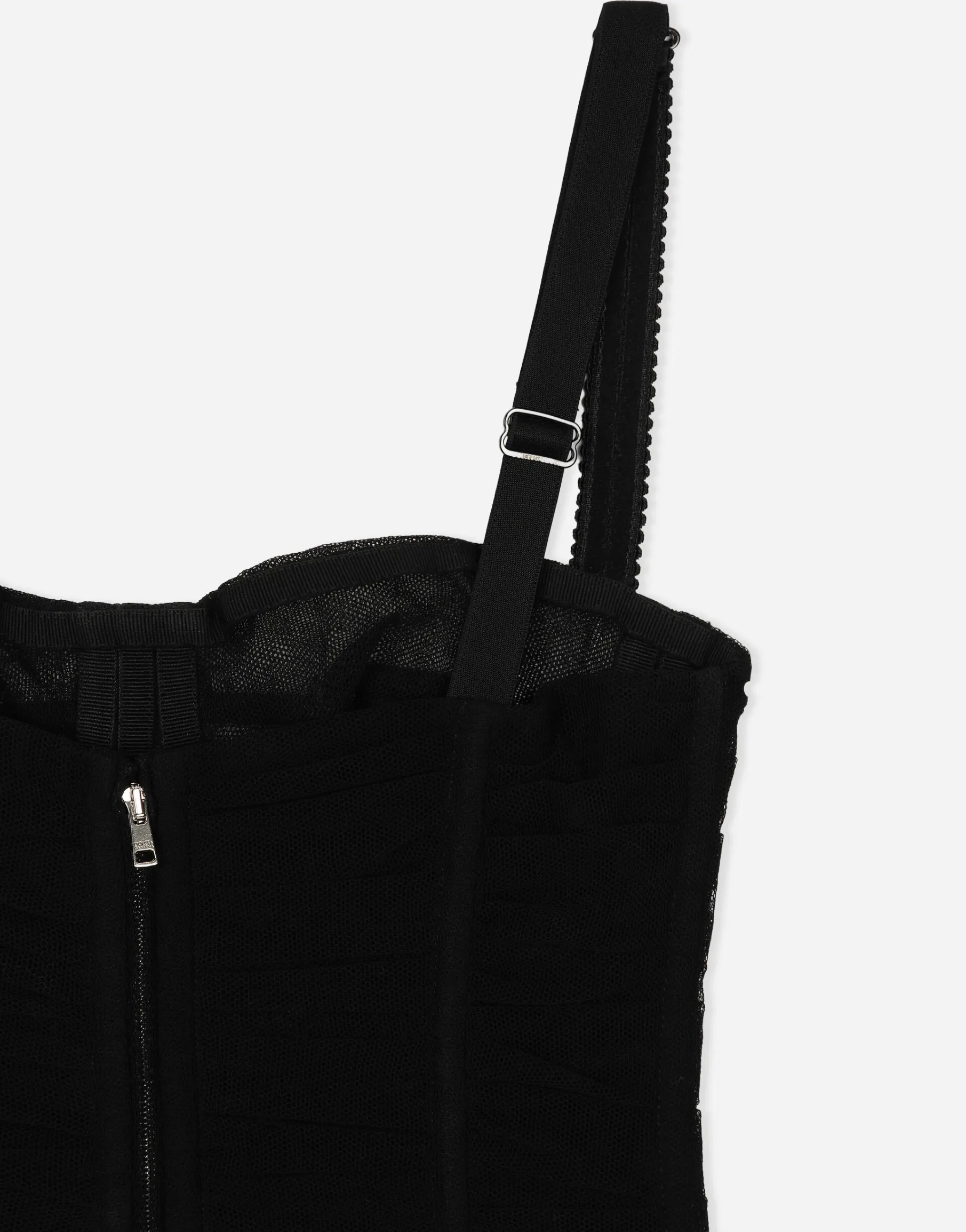 Draped tulle corset