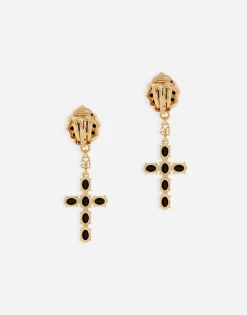 Drop earrings with crosses