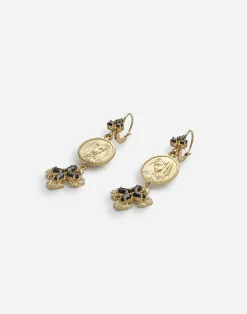 Drop earrings with sapphires