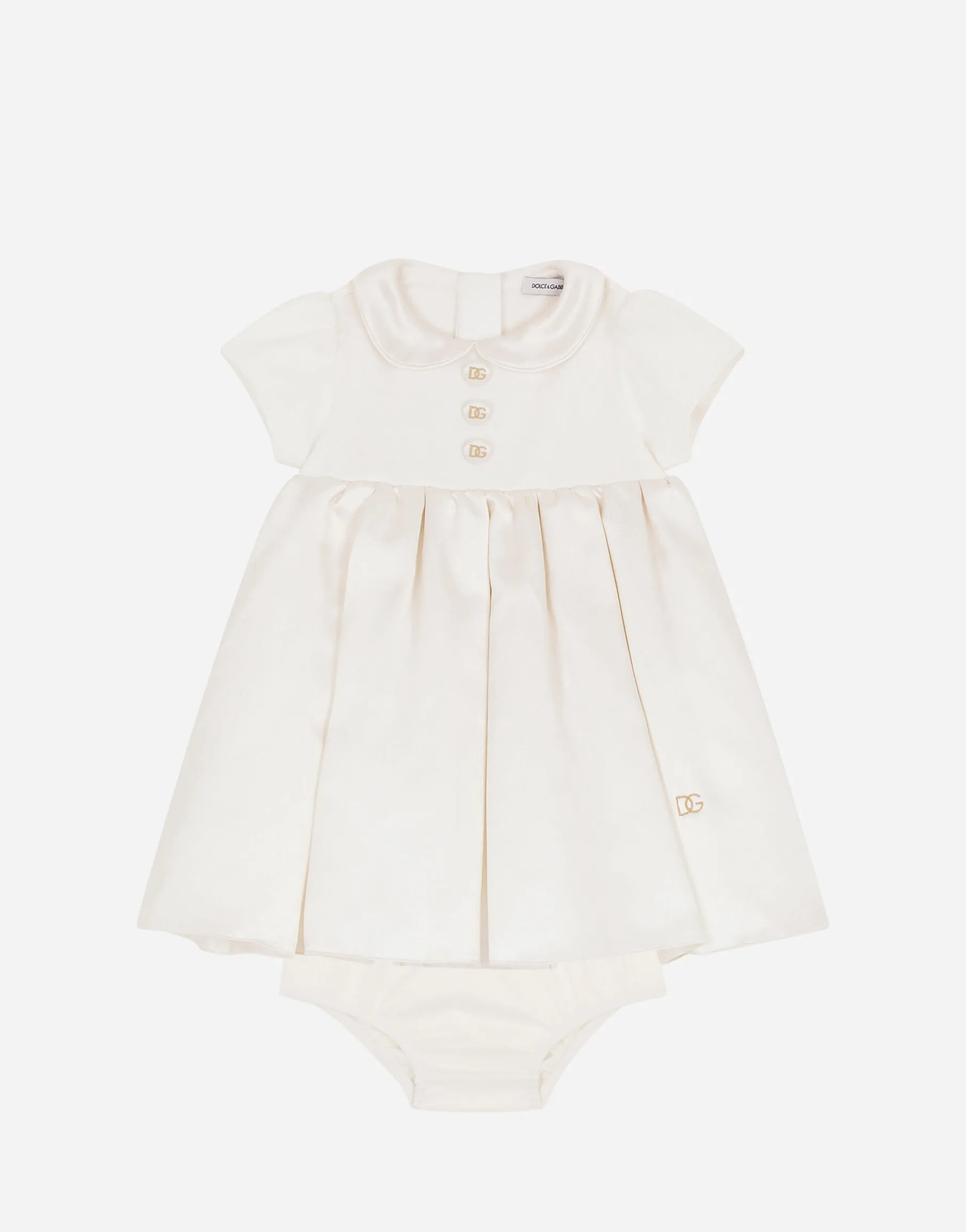 Duchesse and jersey midi dress