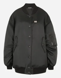 Duchesse jacket with branded plate