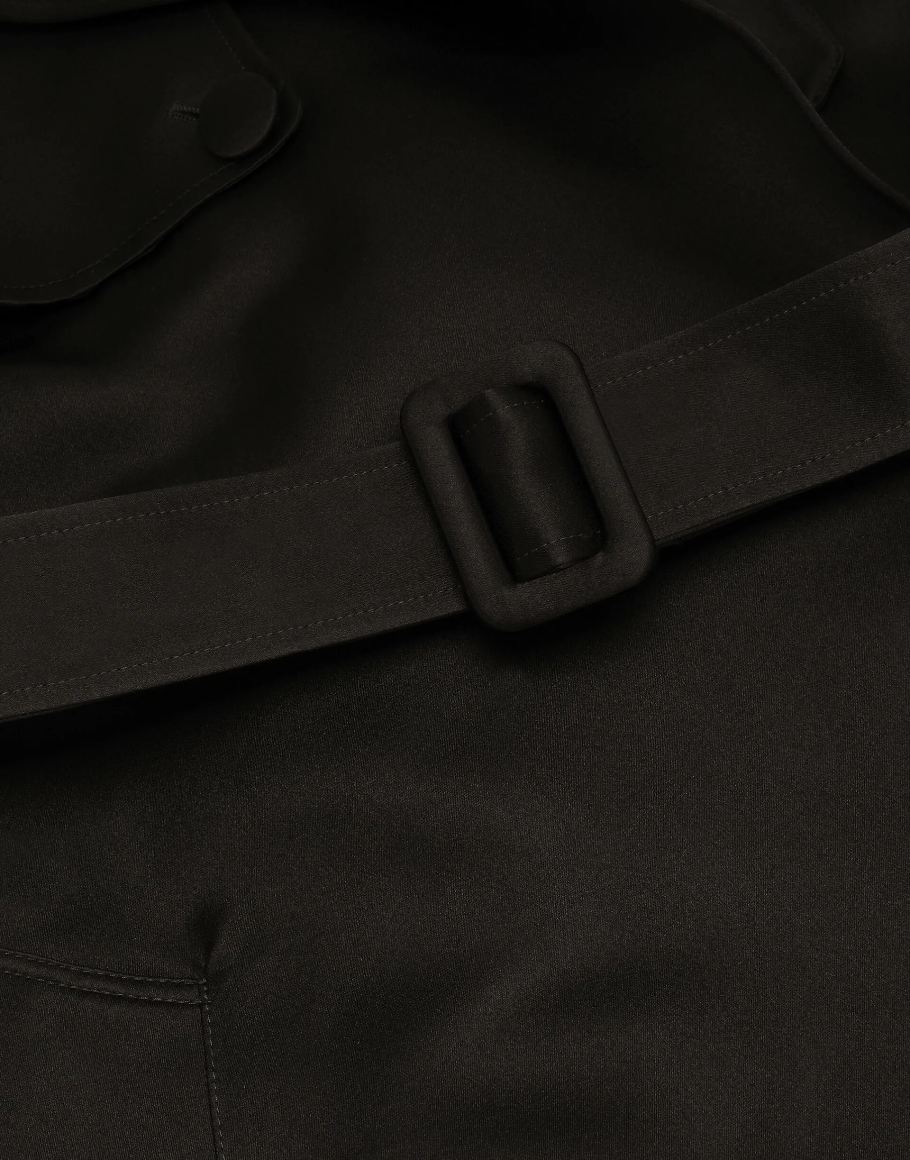 Duchesse trench coat with gathered sleeves
