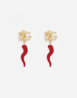 Earrings with DG logo and horn