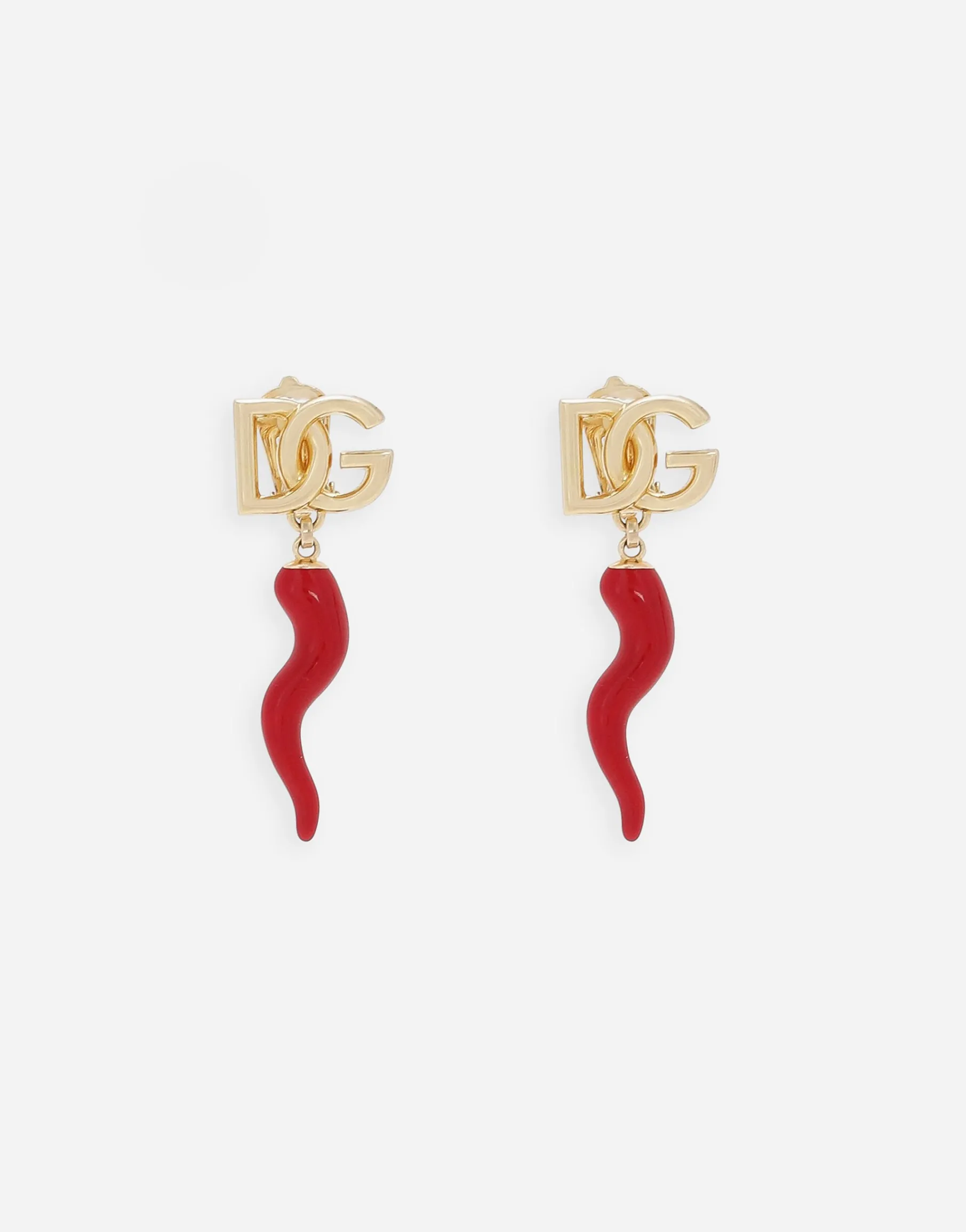 Earrings with DG logo and horn